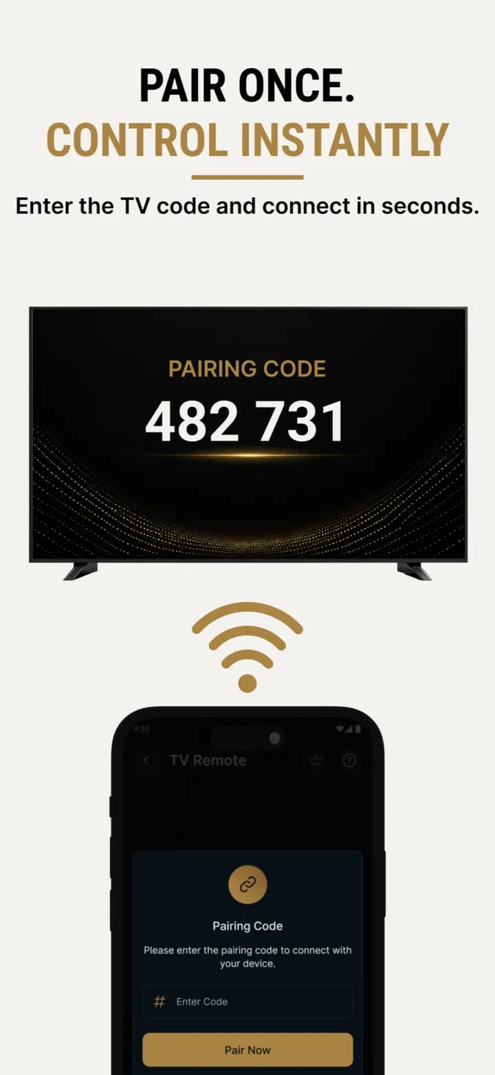 Pairing a smart TV with a code in Universal TV Remote