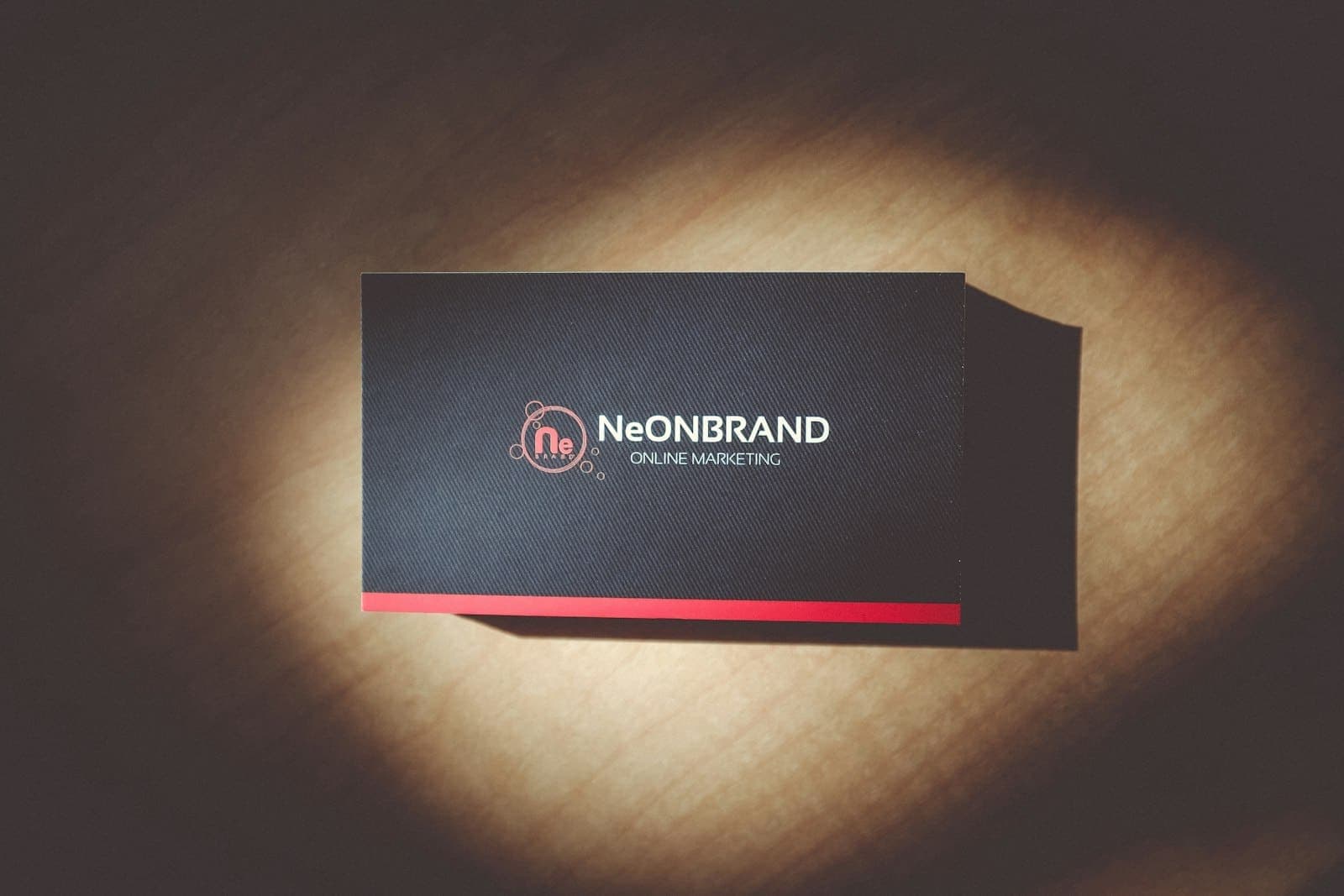 Brand identity mockup on a business card