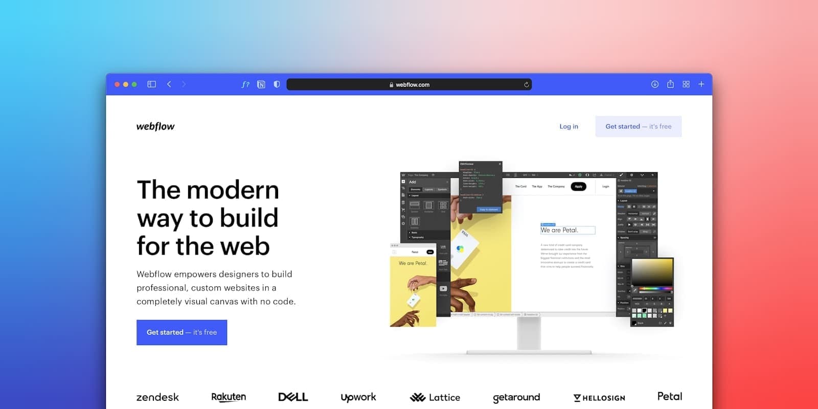 Building a website in a visual CMS editor