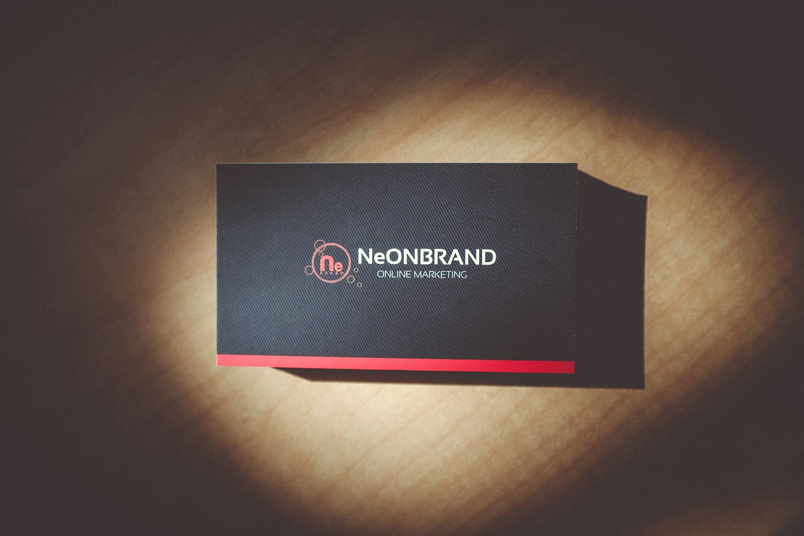 Brand identity mockup on a business card