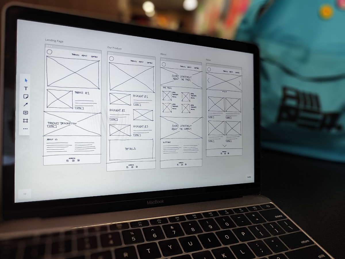 Web design and development in progress